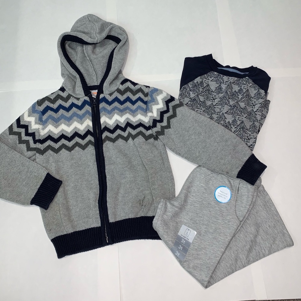 Boys outfit - sweater - shirt - pants